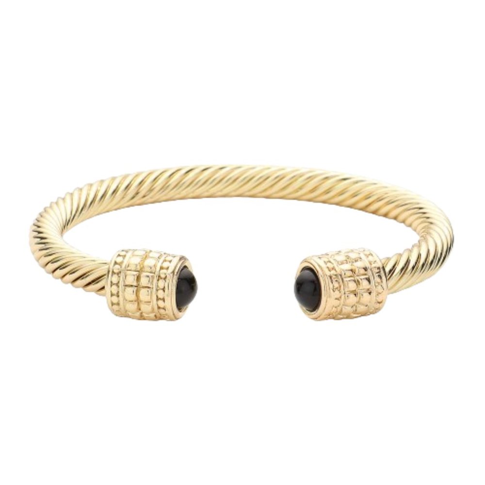 Charming Stone Tip Cuff Unisex Custom Jewelry Bracelet